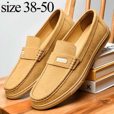 Übergröße 48 49 50 Herrenmode Wildleder Leder Slip-On Loafer Fahrermokassins Weiche Sohle Freizeit Ballerinas Dropshipping