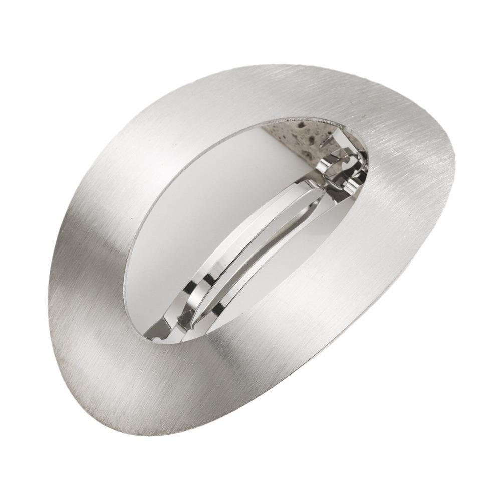 Minimalist Japanese-Korean Style Geometric Metal Spring Clip for Half Ponytail Hair Accessory