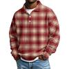 Men Casual Button Down Shirt Golf Pullover V Neck Stand Collar Fashion Fall Sweatshirt