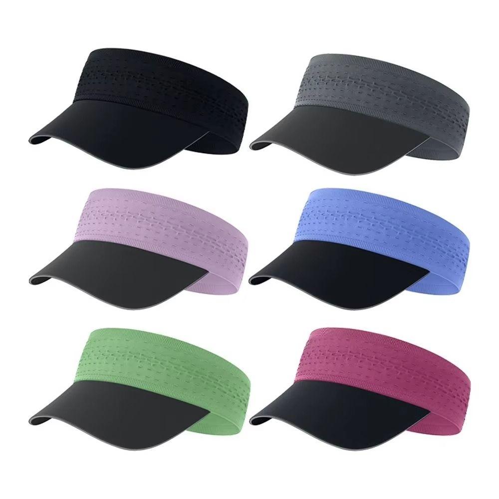 Multicolor Hairband Sun Hats Sweat-absorbing UV Protection Sun Visor Breathable Empty Top UV Protection Cap Outdoor Sports