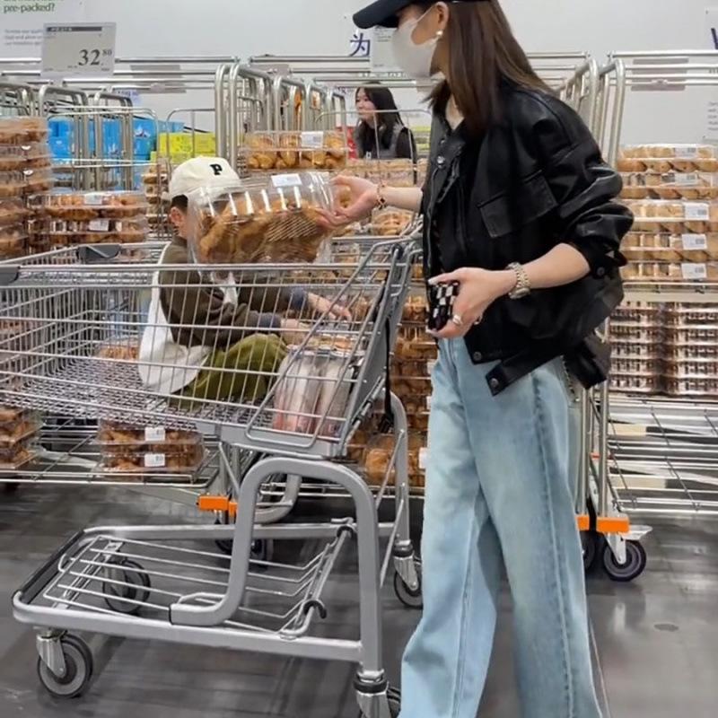 Frühlings- und Herbst-Lässige Kleine Lederjacke Damen Locker Schlank PU-Leder Motorradkleidung Mode Kurze Jacke