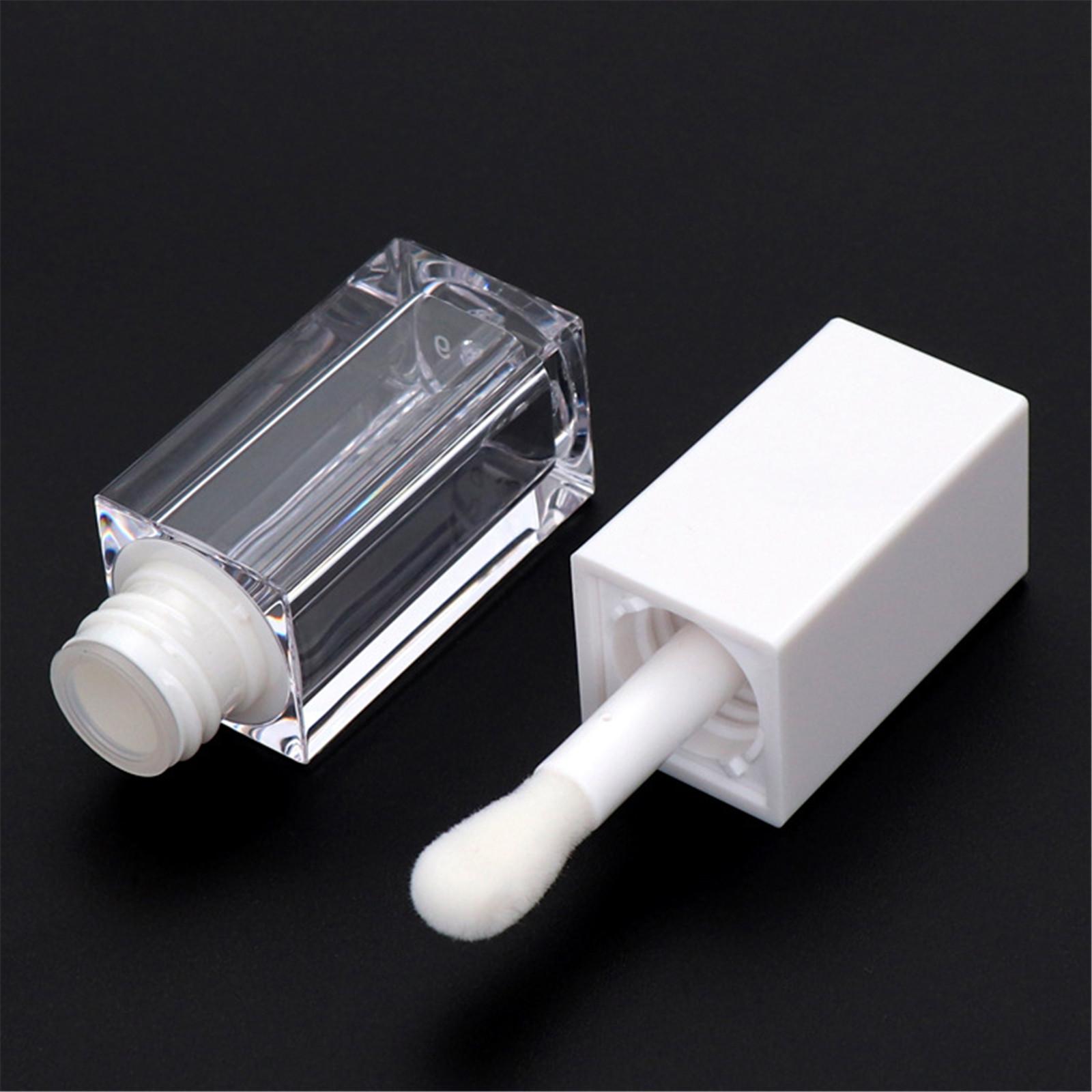 

5 мл Тюбики для блеска для губ Упаковка для тюбиков для блеска для губ Жидкие тюбики для помады Образцы флаконов Пустые многоразовые контейнеры для косметики белый