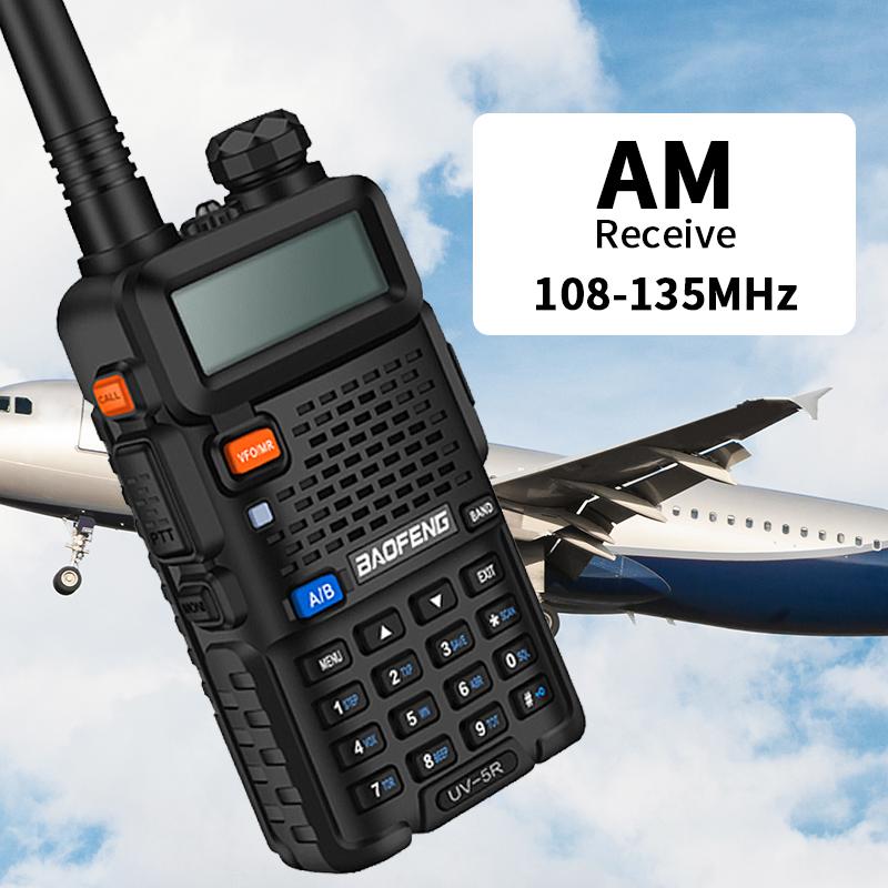 Baofeng UV-5R Walkie Talkie Airband Wireless Copy Frequency AM FM Long Rang Hunting Station Powerful Two Way Portable Radio