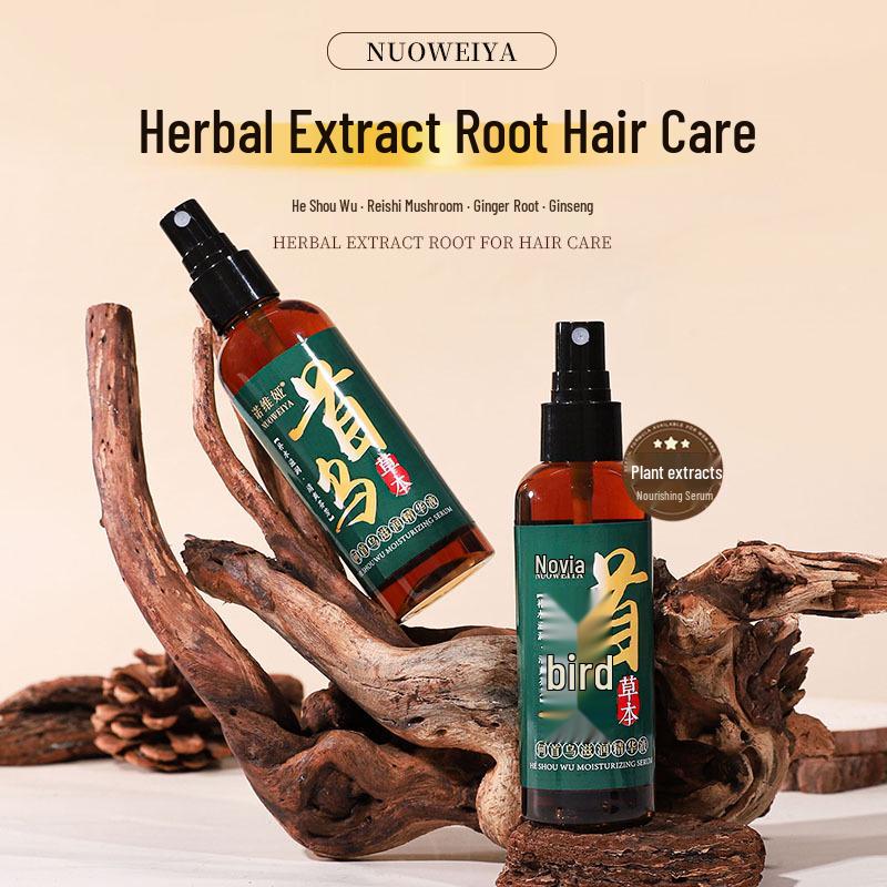 He Shou Wu & Ku Shen Hair Oil Serum for Women - Enhances Dry, Curly, Frizzy Hair
