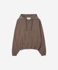 Node Labs Dev:10 Check Double Hoodie Zip-Up_Pale Brown
