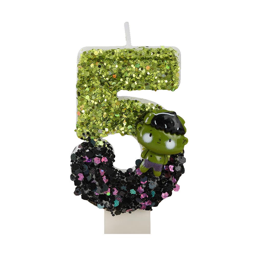 Hulk-Themed Birthday Number Candles - Cute, Funny Party Decorations