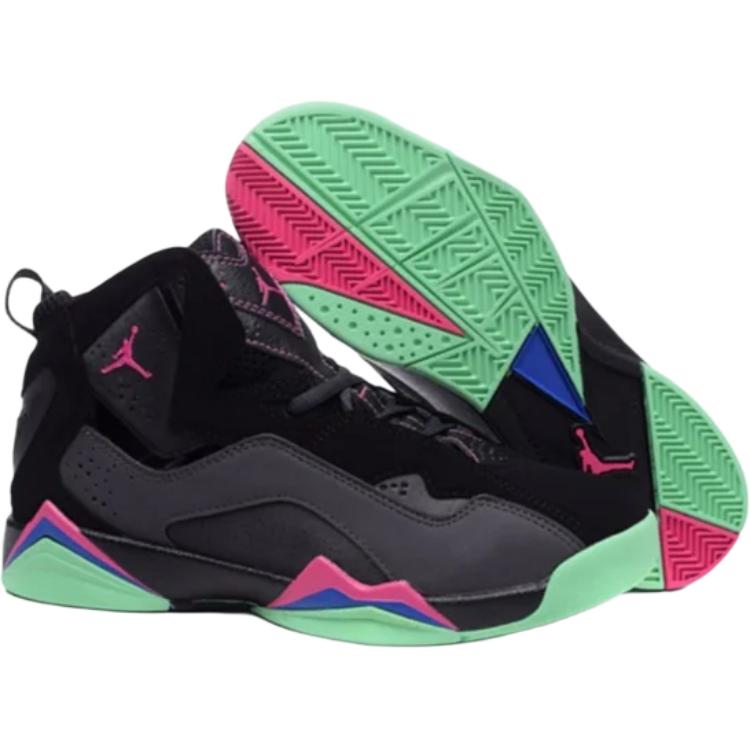 Jordan Air 7 True Flight Fashion Versatile Durable High-Top Kids Basketball Shoes Kids sneaker Black 342774-039