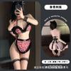 Night cat leopard print three-point erotic underwear high-end maid uniform set cos pure desire bed uniform set