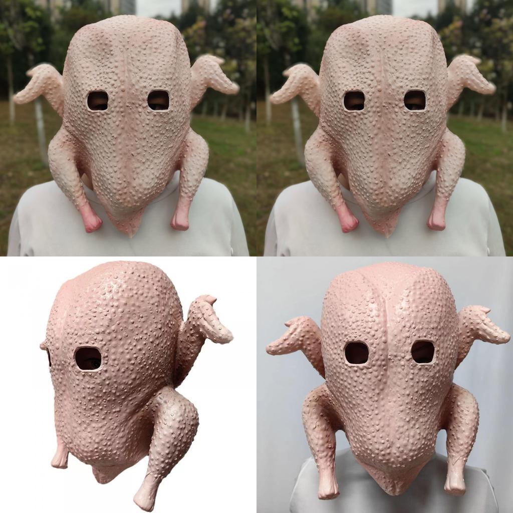 Funny Latex Chicken Mask For Halloween And Party Costumes With Fun