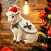 2D Flat Christmas Goat Hanging Ornament Christmas Tree Car Rearview Mirror Animal Hanging Decoration Simulation Acrylic Keychain