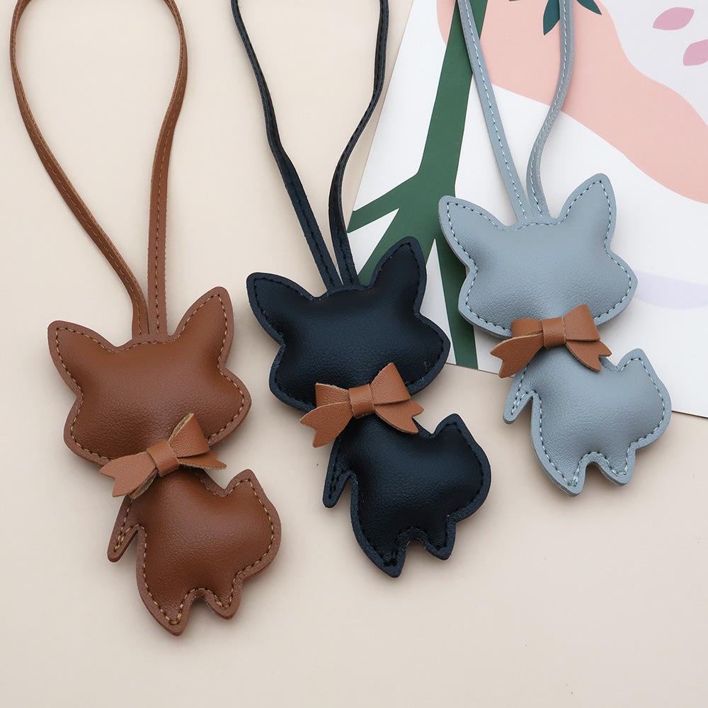 Cute Cartoon Fox Bag Pendant Couple Luggage Accessories Fashion Keychain Charm Car Accessory