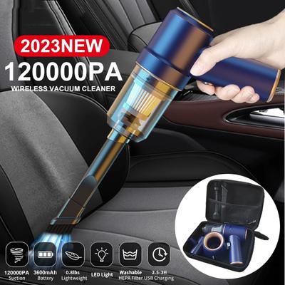 120000Pa 3 In 1 Wireless Car Vacuum Cleaner Portable Handheld High-power Vacuum Cleaner For Car Home Office Keyboard Cleaning