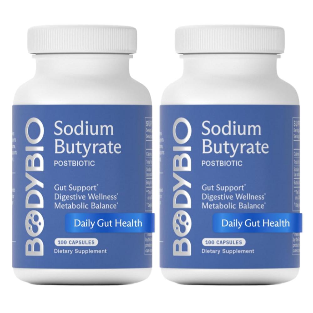 Bodybio Sodium Butyrate 100 Capsules 2 Pack (2 pcs)
