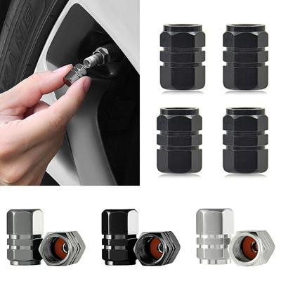 4 Stück Autoreifen Felgen Vorbau Luftventilkappen Reifenabdeckung Aluminium LKW Fahrrad