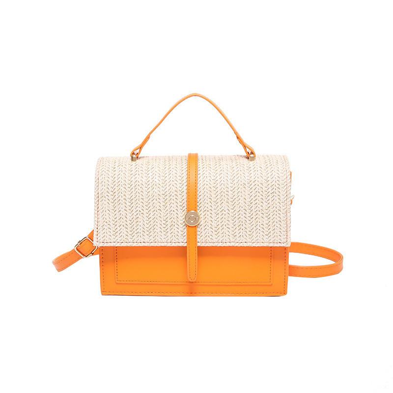 Stylish Pu Woven Shoulder Bag 2024 Summer Trendy Patchwork Small Crossbody For Women