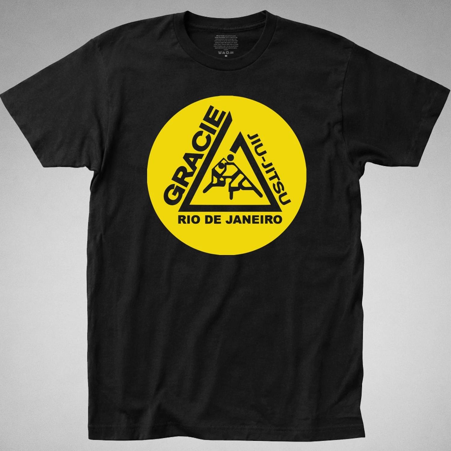 Gracie Fighter T-shirt BJJ Brazilian Jiu Jitsu Tee MMA Mixed Martial arts XXXXL