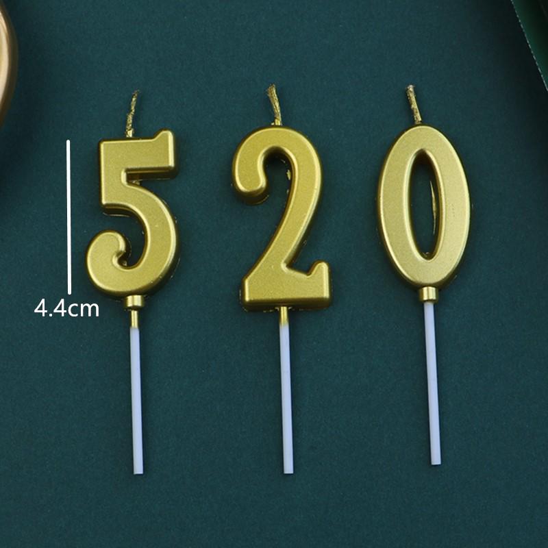 50 Gold and Silver Number Candle Cake Toppers - Individually Boxed Party Decorations