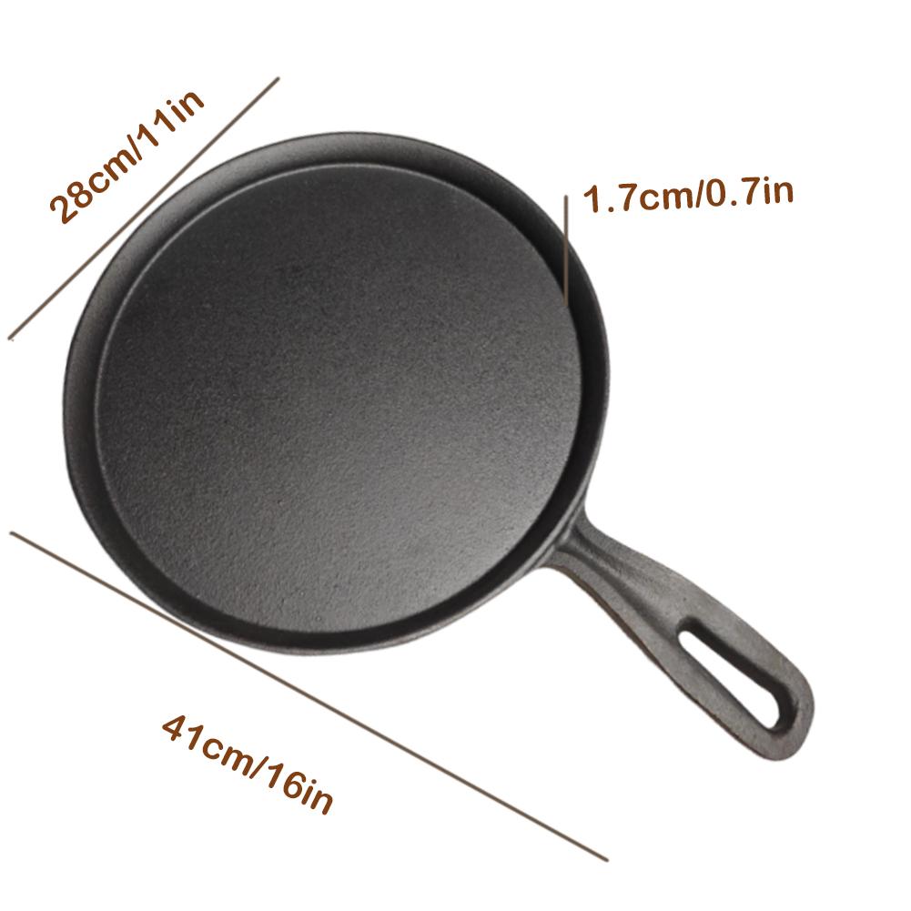 28cm Cast Iron Egg Frying Pan Non-stick Steak Skillet Cooking Pots Household Frying Pan Pot for Gas Induction Cooker Universal