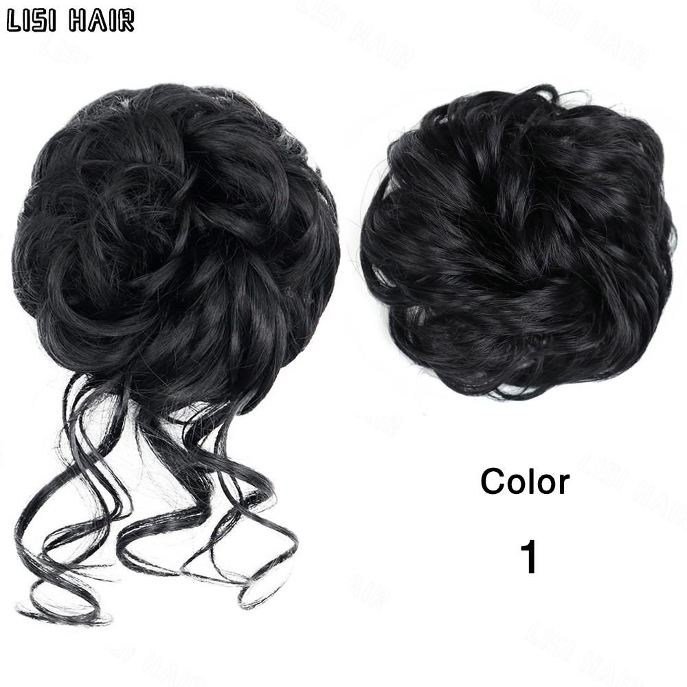 MERISIHAIR Synthetisch, 2 Stile, klassisch, zerzaust, Hochsteckfrisur, elastisch, unordentlicher Dutt, Haargummis, gefälschter Haarknoten, Donut, Pferdeschwanz, Haarknoten, Zubehör für Frauen, den täglichen Gebrauch