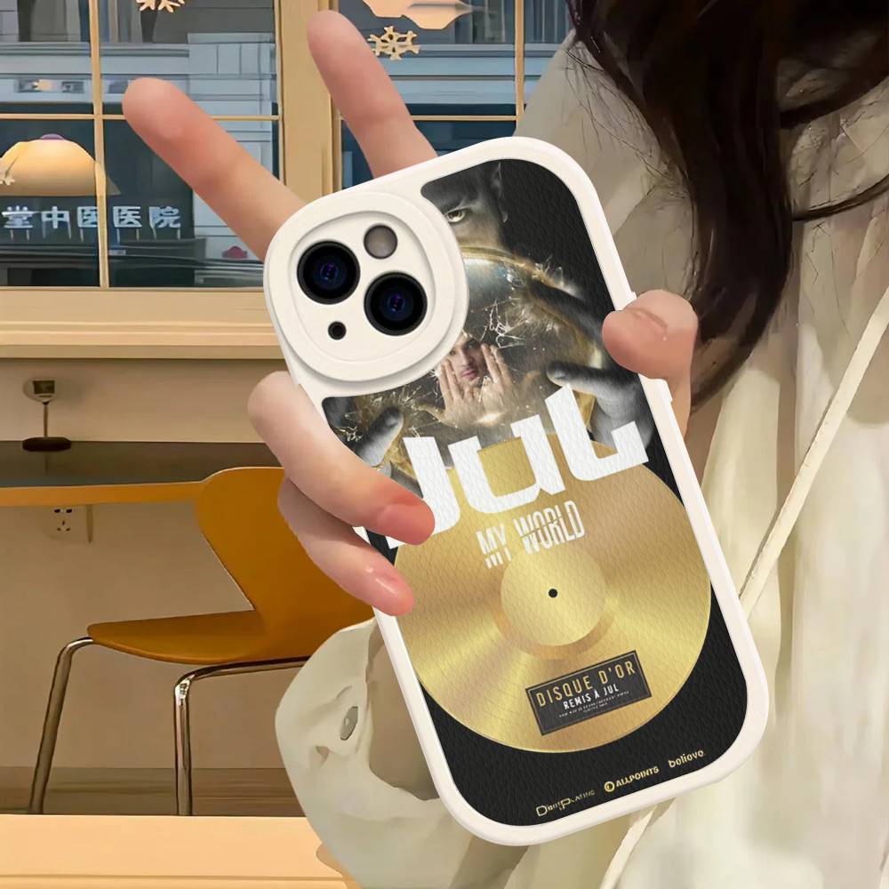 Rapper JuL C'est Pas Des Lol For IPhone 16 15 14 16E 13 12 11 Pro Max Plus Phone Leather Case