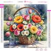Art Vase Bouquet Diamond Painting  Full Round Diamond Mosaic Landscape Colorful Cross Stitch Kits Room Home Decor Gifts