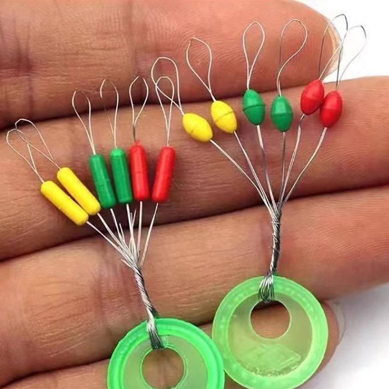 100 Pcs Silicone Fishing Oval/Cylinder Float Stop Stoppers Fishing Float Fishing Bobber Fishing Tackle Accessories