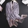 2024 New Solid Color Silk Acrylic Shawl Women'S Long Scarf With Gold Silk Sequin Scarf Autumn Sunscreen Scarf