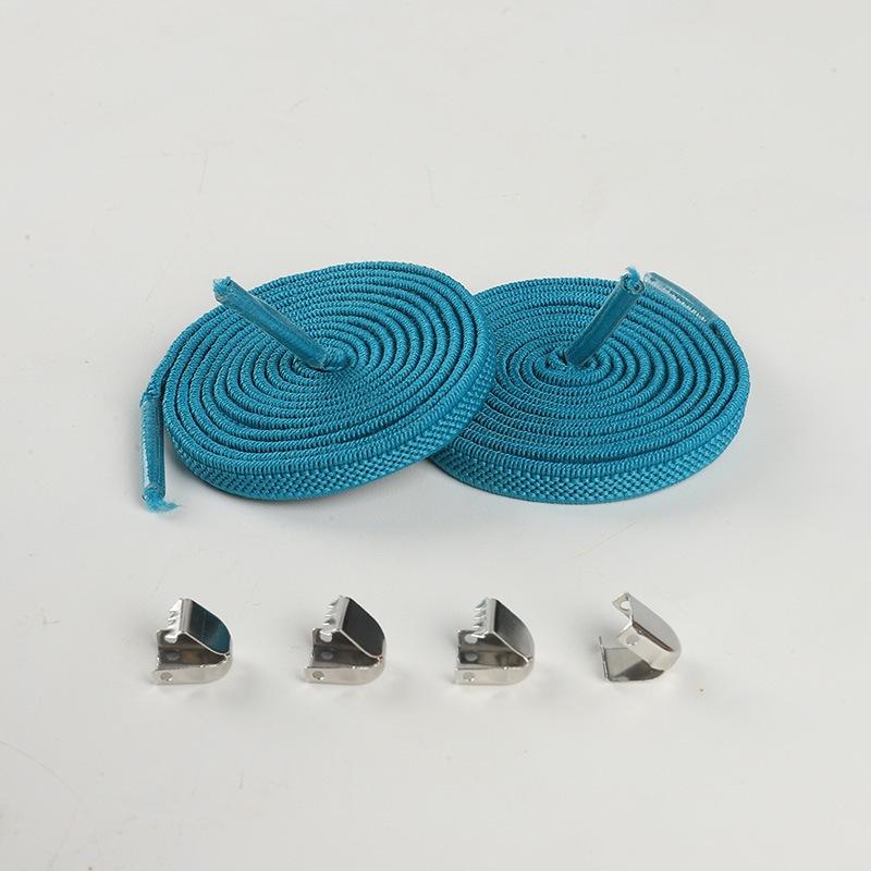 

1 пара эластичных шнурков без завязывания, шнурки для уличной и повседневной обуви, для кроссовок, быстрая безопасность, плоские шнурки, детские и взрослые, унисекс, ленивые шнурки 1 Pair озеро синий