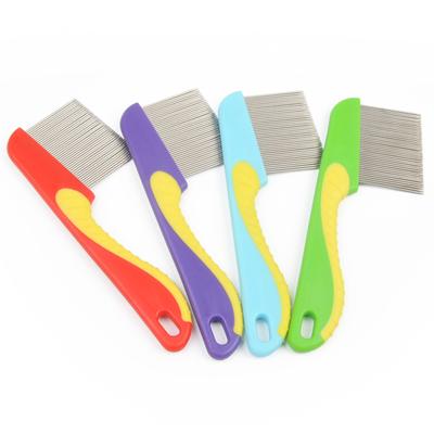 Peine pulguero para caballito de mar de dientes largos, peine para masaje para perros, peine para el pelo para gatos, perros, mascotas, peine pulguero