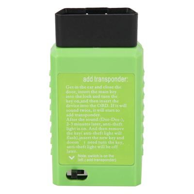 Dispositivo programmatore chiave auto remoto OBD con chiavi transponder verdi abbinate adatte al chip GH