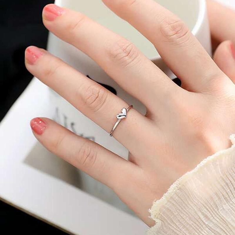 1Pc Simple Heart-shaped Peach Heart Ring, Simple and Sweet Daily Decoration, Fashionable and Popular Ring