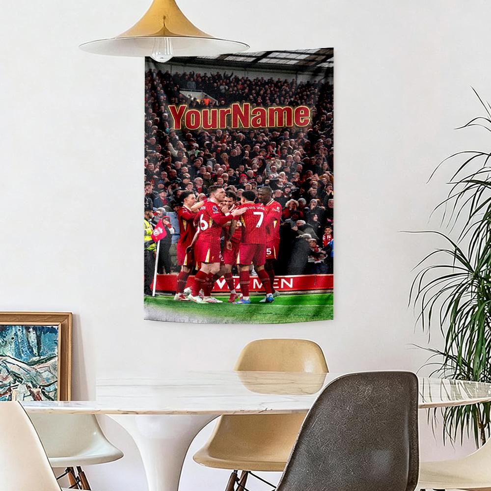 Liverpool Custom Your Name Wall Decor Tapestry Art For Pet Memorial Birthdaywedding Party Backdrop Family Gift