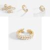 Trendy Women's Geometric Ring With 18k Gold Plating And Shimmering Zircon Stones Stylish And Adjustable