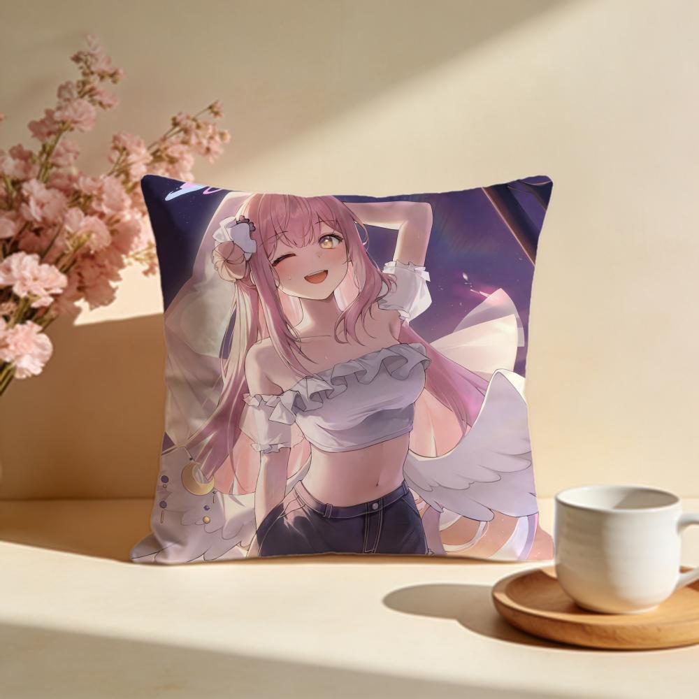 Trendy MMisono Mika Animeed Cushion Cover Stylish Washable Pillow Cover Ideal for Couch Bedroom Car Decoration