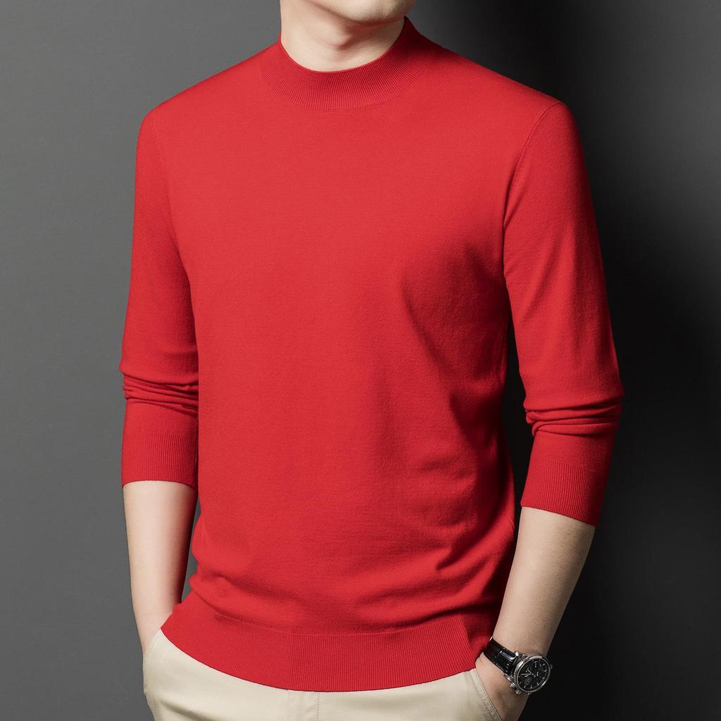 Men's Autumn/Winter Thick Wool Half-High Collar Sweater