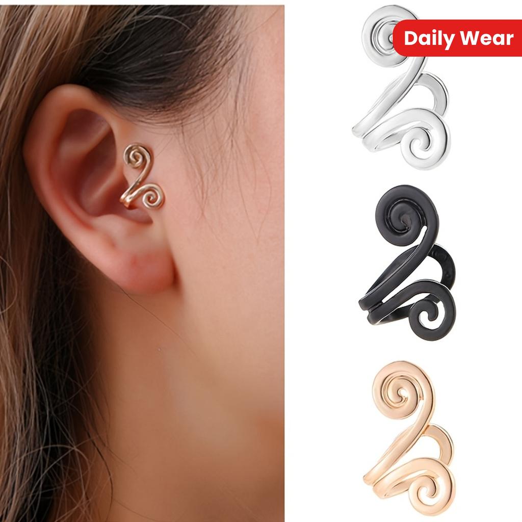 2pcs Fashionable Ear Clip Without Ear Holes, Comfortable To Wear, Simple Style Suitable for Both Men and Women, Suitable for Daily Wear, Birthday