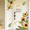 Glass Decorative Stickers Living Room Floral Background Wall Sunflower Wall Stickers Bedroom Room Accessories Tools