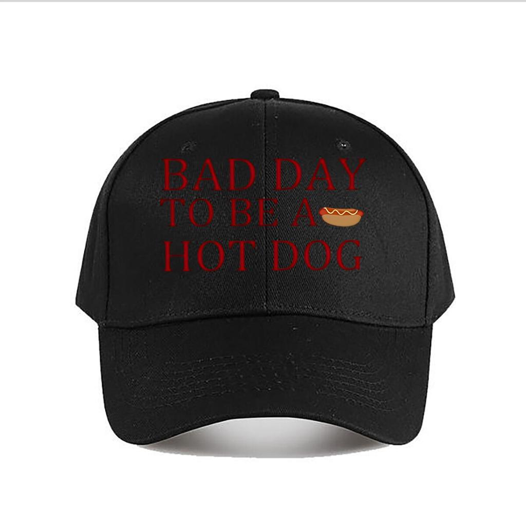 Bad Day To Be A Hot Dog Funny Decor Sign Baseball Cap Fashion Unisex Sunhat Womens Outdoor Sports Snapback Cap