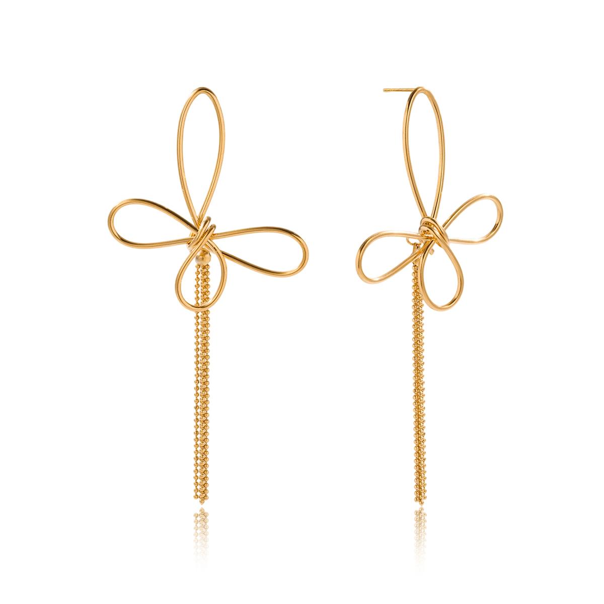 

Yori Minimalist Simple Line Butterfly Tassel Earrings Waterproof Metal 18K Gold Plated Simple Daily High Quality Jewelry Gift