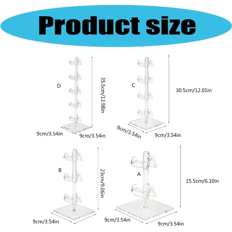 Unique Multilevel Acrylic Eyewear Stand Retail Store Accessories Rack Easy Assemble Acrylic Shelf For Fashionable Glasses Presentation