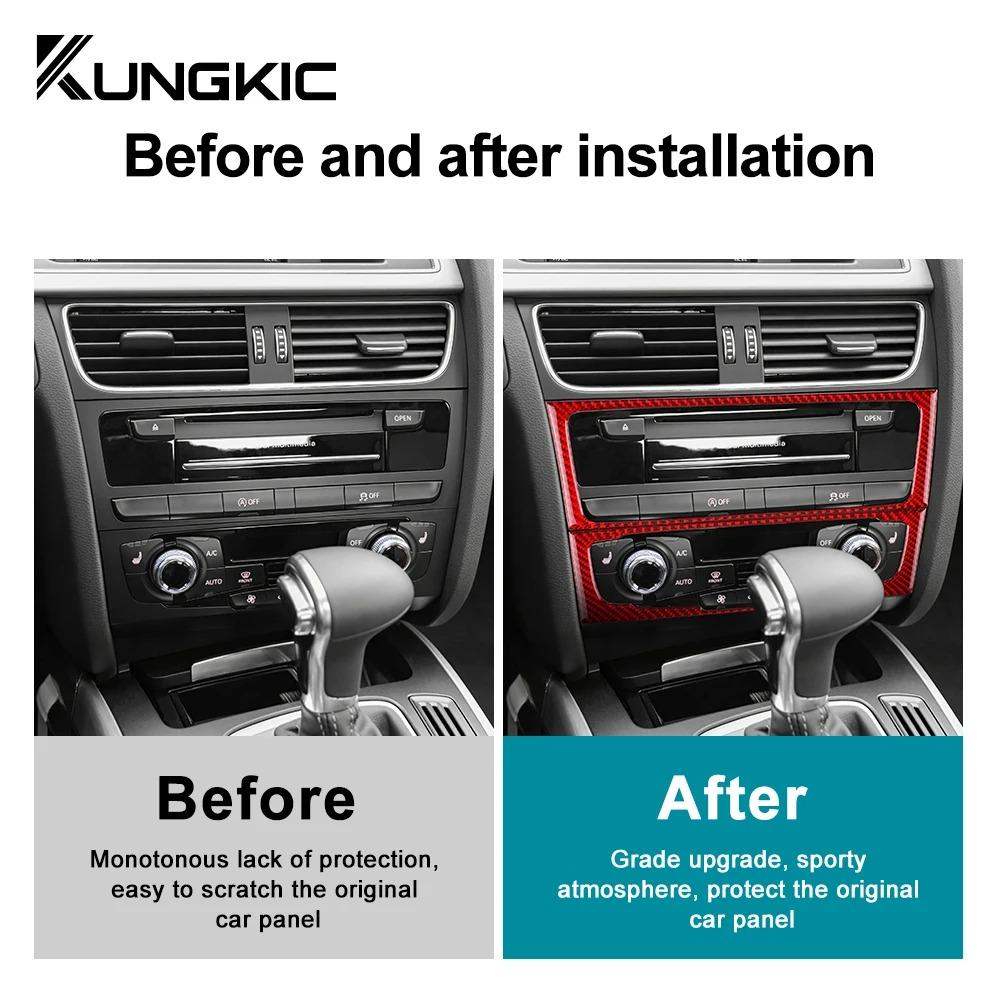 Carbon Fiber Console CD Panel Interior Trim Sticker