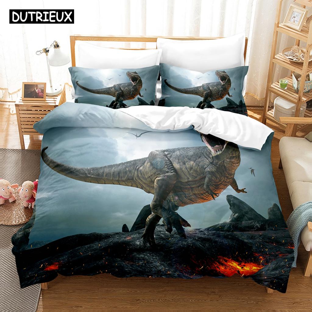 3D Die Dinosaurier Bettwäsche-Sets Bettbezug-Set mit Kissenbezug Twin Full Queen King Bettwäsche Bettwäsche