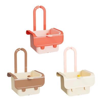 Hanging Faucet Mounted Sink Strainer Basket Auto Dump Technology for Hand Release Waste Disposal Ideal for Small Kitchens and Apartments
