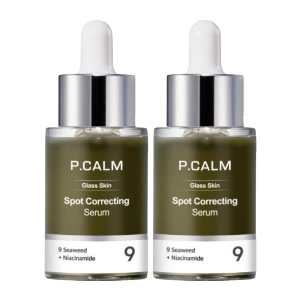 P.CALM 9 Seaweed Spot Correcting Serum Duo (30ml X 2), Brightening & Blemish Care, Korean Skincare