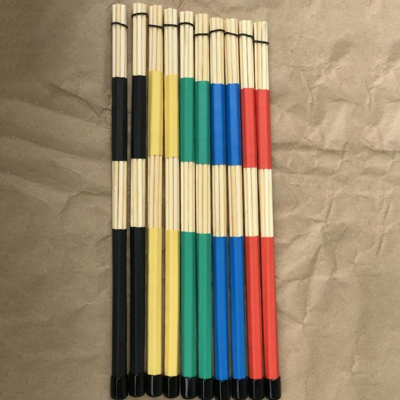 1 Pair Bamboo Drumsticks Brushes Multi-Rod Bundle Sticks for Folk Music