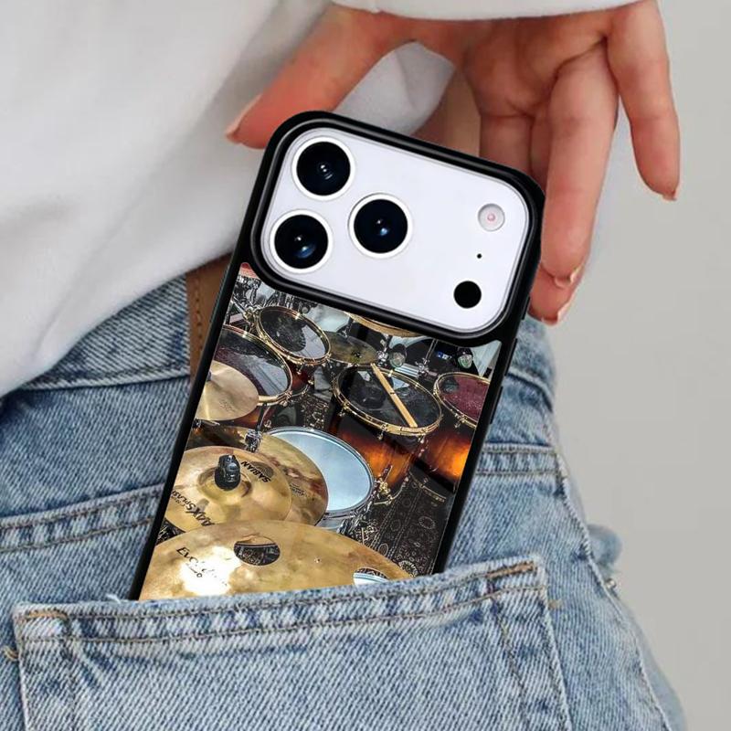 Drum Drummer Music DJ Soft Phone Case for iPhone 16e 15 14 13 12 17 Pro Max Plus Air 17pro Cover Coque