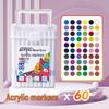 Acrylic Marker Set - Colorfast & No-Press - Ideal for Kids' Art & Toddler Painting