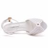 Fashion Plus Size 34-43 Shoes for Women Summer Luxury Fashion Wedding Party Evening Pearl Peep Toe High Heel Buckle Sandalias De Mujer