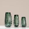 Grüne Glasvase Transparente Dicke Kristallvase Blumenarrangement Zubehör Terrarium Blumentopf Heimdeko Zubehör