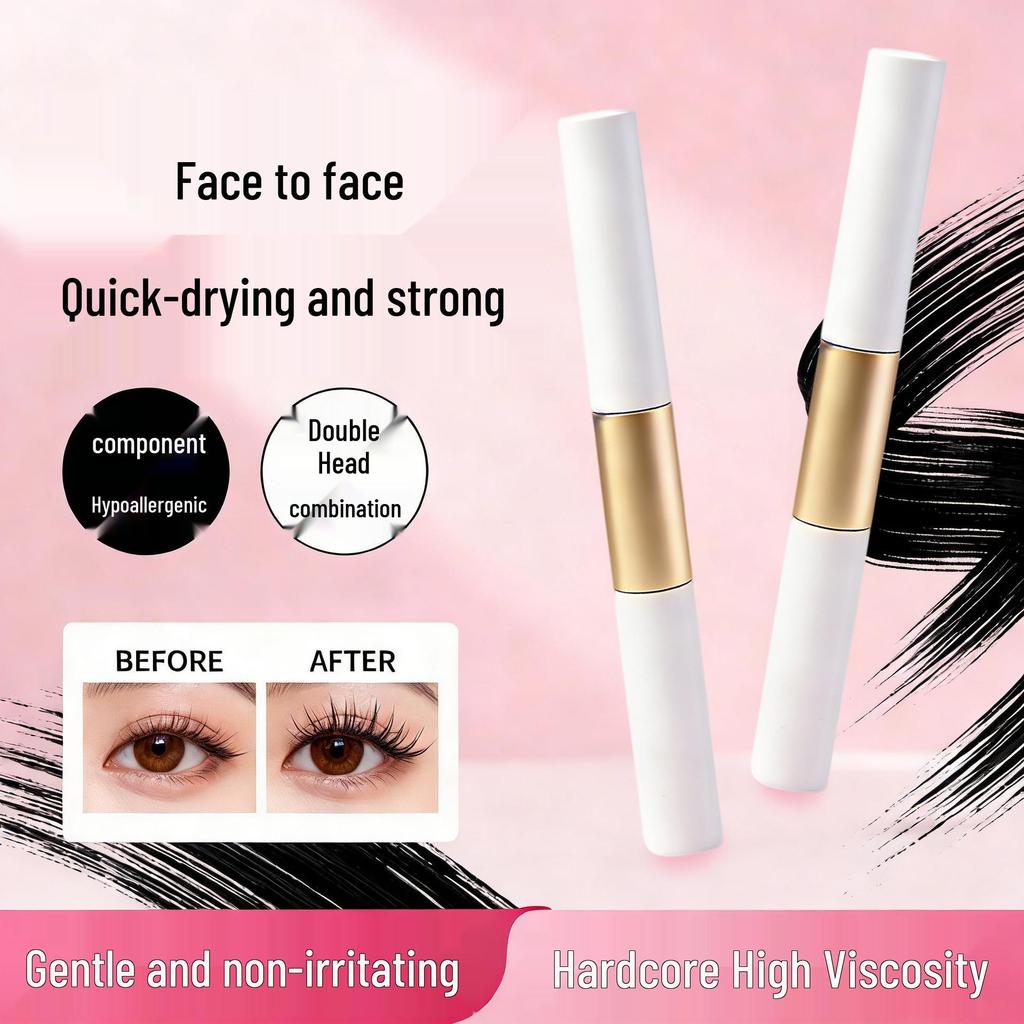 Dual-Ended Eyelash Glue & Remover: Instant Stick, Fast-Dissolving, Lash-Safe, Beginner-Friendly.
